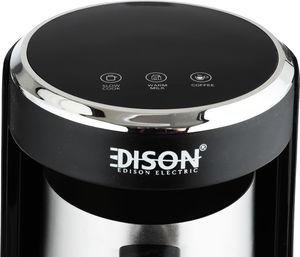 Edison CMD1006AE-CB Digital Turkish Coffee Maker, 400-480W, 0.3L, 300ml, Touch Control, LED Display for Time and Temperature, Measurement Spoon - Black/Silver product image 2