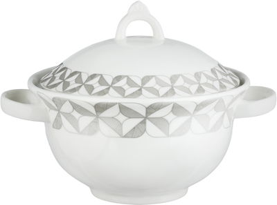 طقم سفرة بورسلان زجاج السيف غاليري، 61 قطعة، منقوش - ابيض شفاف product image 4