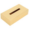 علبة مناديل خشب وهج الماسة، 23.5×12.5×6 سم - ذهبي product image 1