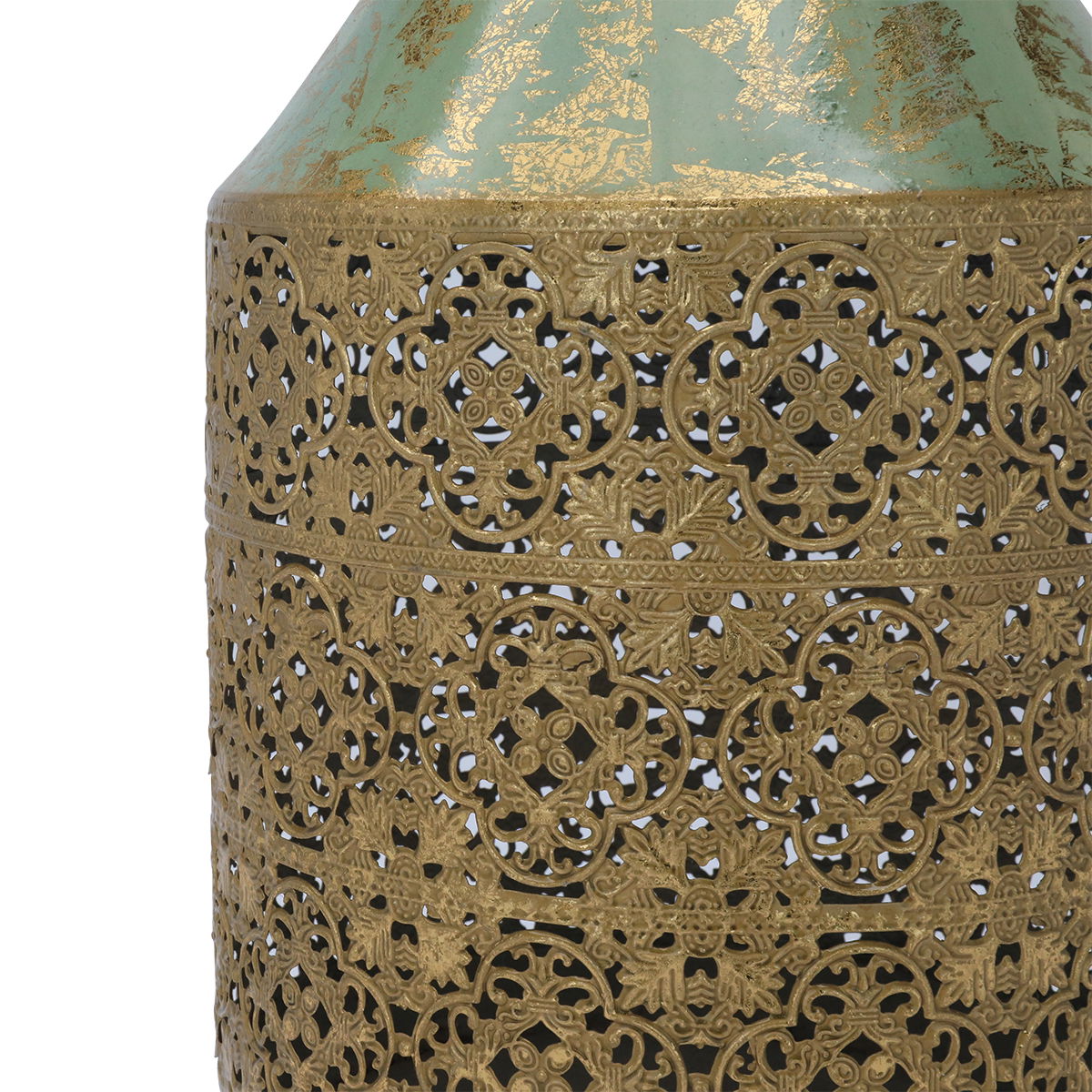 Steel Al Saif Gallery vase, 21x5x56 cm, decorated, medium - gold product image 2