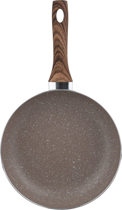 طاوة جرانيت روكي، 22 سم، يد خشب - بني product image 3