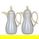 Arwa Al Saif Gallery thermos set, 1 + 1 liter, two pieces, thermal glass inner shell, plastic outer shell - silver product image 1