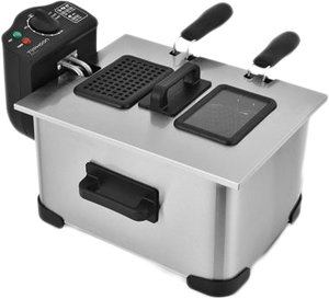 قلاية زيت تايفون، 2000 واط، 5 لتر، TY-04-004 - فضي اسود product image