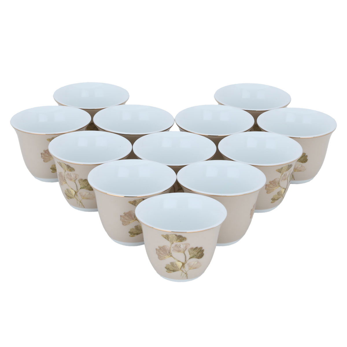 Al Saif Gallery Porcelain Coffee Cup Set, 12 Pieces - Beige product image 2