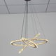 ثريا ألمنيوم السيف غاليري، 40-60-80 سم، 80 واط، دائري - ذهبي product image 4