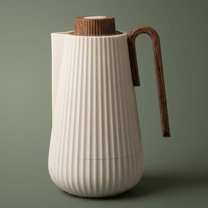 Glory Sumo Thermos, 0.7 Liter, Wooden Handle, Glass Interior, Push Button - Wooden Beige product image