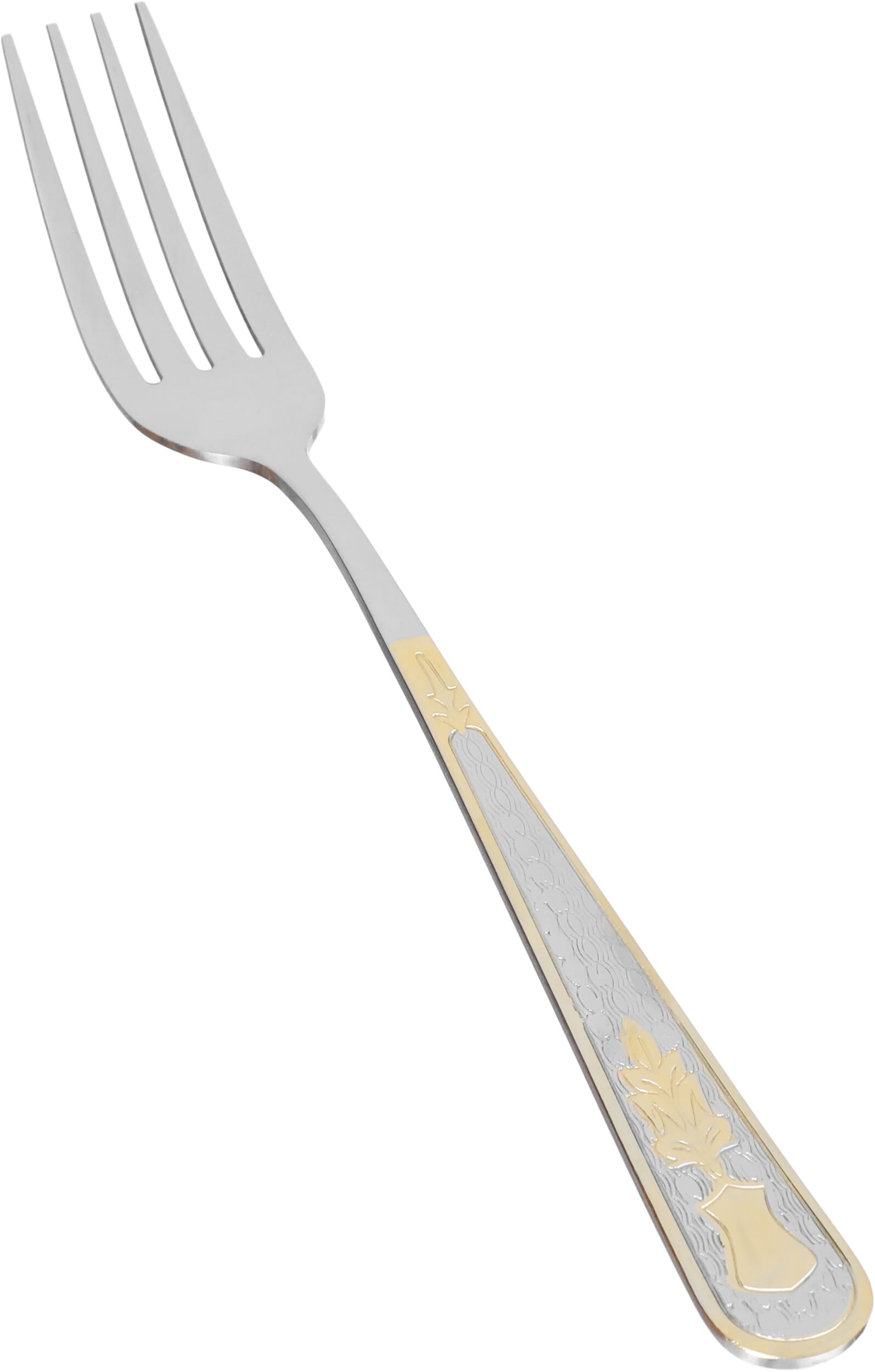 Steel spoon set with Al Saif Gallery bag, 24 pieces, gold-silver pattern product image 3