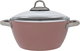 Estel Falz ribbed granite cookware set with glass lid, 9 pieces, 18 / 22 / 26 / 26 / (26) cm, Turkish - Pink product image 6