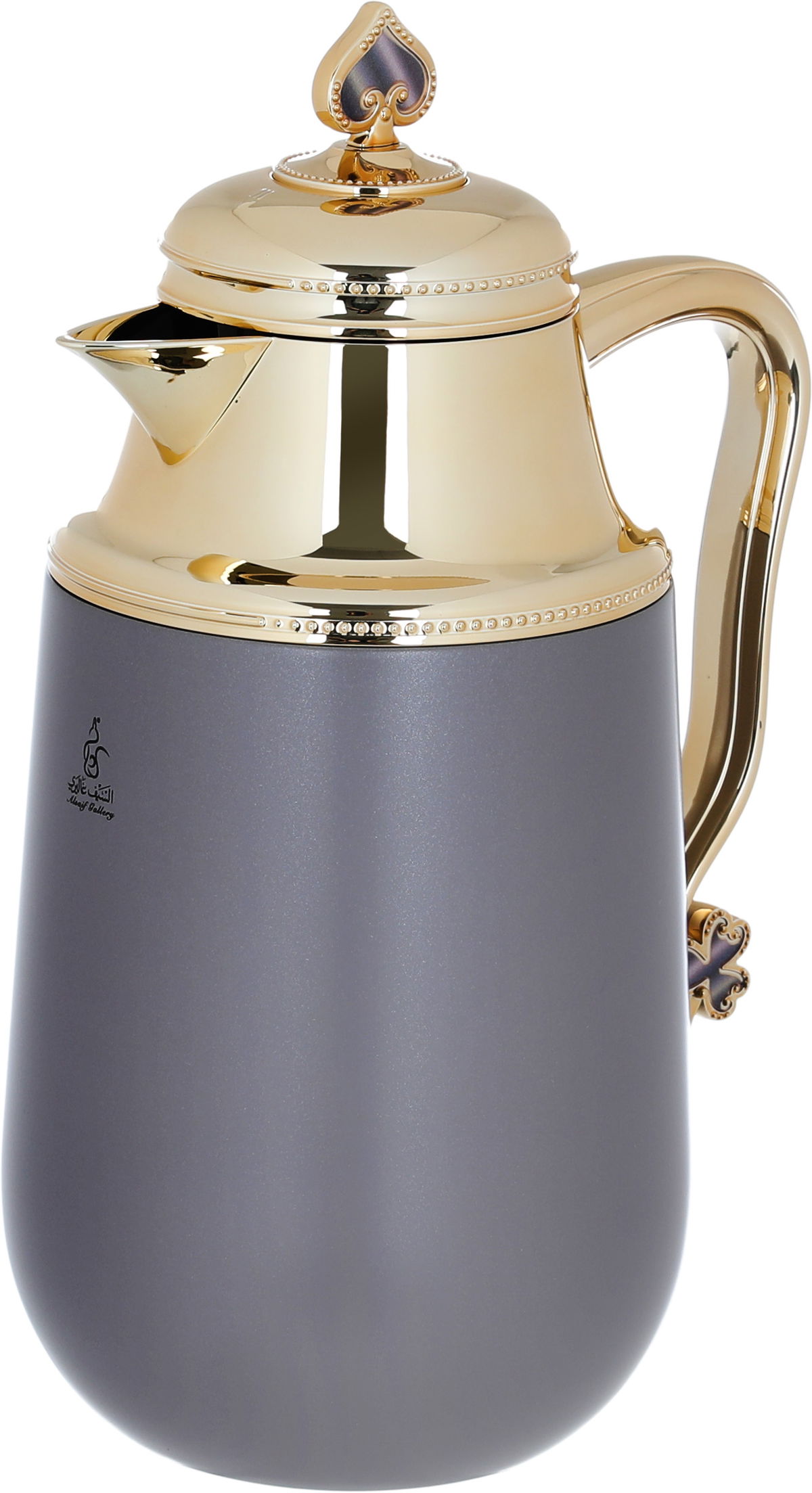 Al Saif Gallery Fatima thermos set, 1/0.7 liter, two pieces, thermal glass inner shell, steel outer shell - Cappuccino product image 7