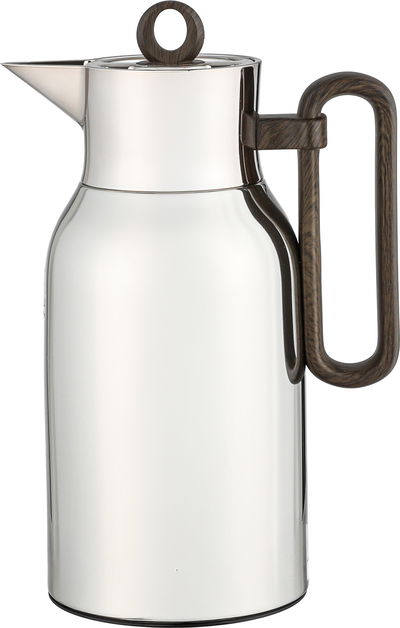 طقم ترامس الدرة السيف غاليري، 1 / 1 لتر، 2 قطعة، حافظة داخلية زجاج، ضغاط، يد خشبي - فضي لامع product image 2