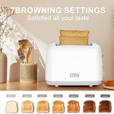 Winning Star ST-9359 Toaster, 650/750 Watts, 2 Slices, 6 Toast Levels - White product image 8