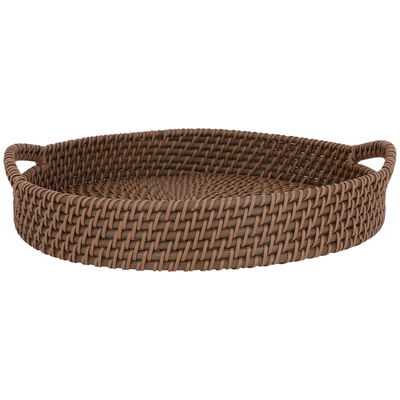 Tofaria Al Saif Gallery wicker presentation, 42 x 42 x 7 cm, round - brown product image 2