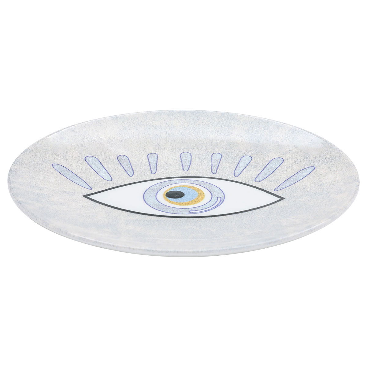Al Saif Gallery porcelain serving plate, 20 cm, flat, circular, blue-white eye pattern product image