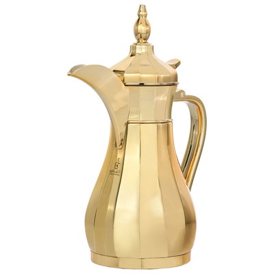SulaimanAl Saif Gallery Thermos Dallah, 1 liter, stainless steel inner container, stainless steel outer body - gold product image 2