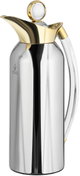 Al Saif Gallery Al Thuraya Thermos Set, 2 Pieces, 1/1 Liter, glass interior, transparent handle, push-button lid - silver gold product image 9
