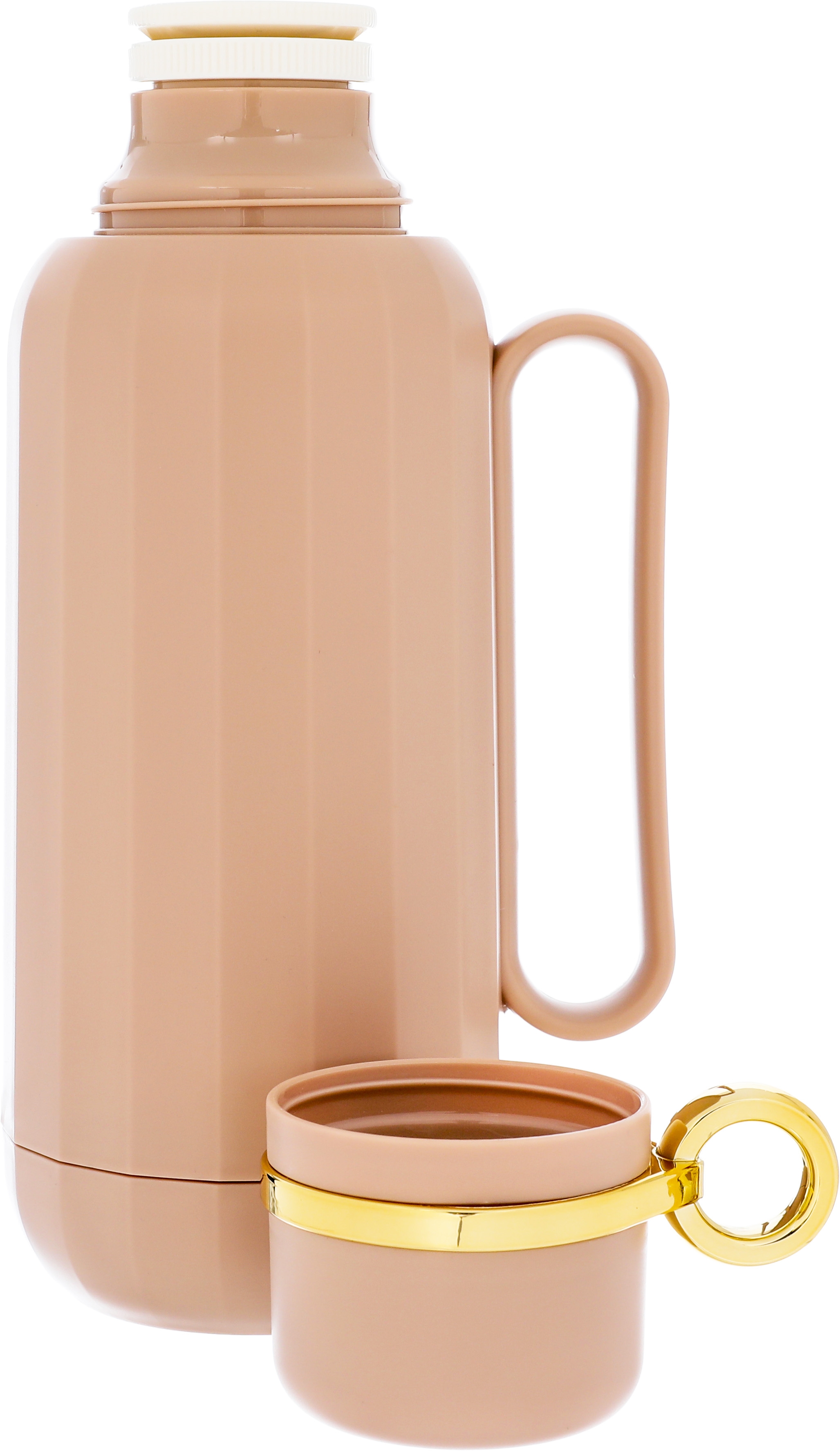ترمس رحال تايملس، 1 لتر، حافظة داخلية زجاج حراري، هيكل خارجي بلاستيك - بني فاتح product image 4