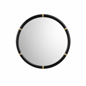 مراية دائرية زجاج، 100×100 سم، اطار معدن - اسود product image 2