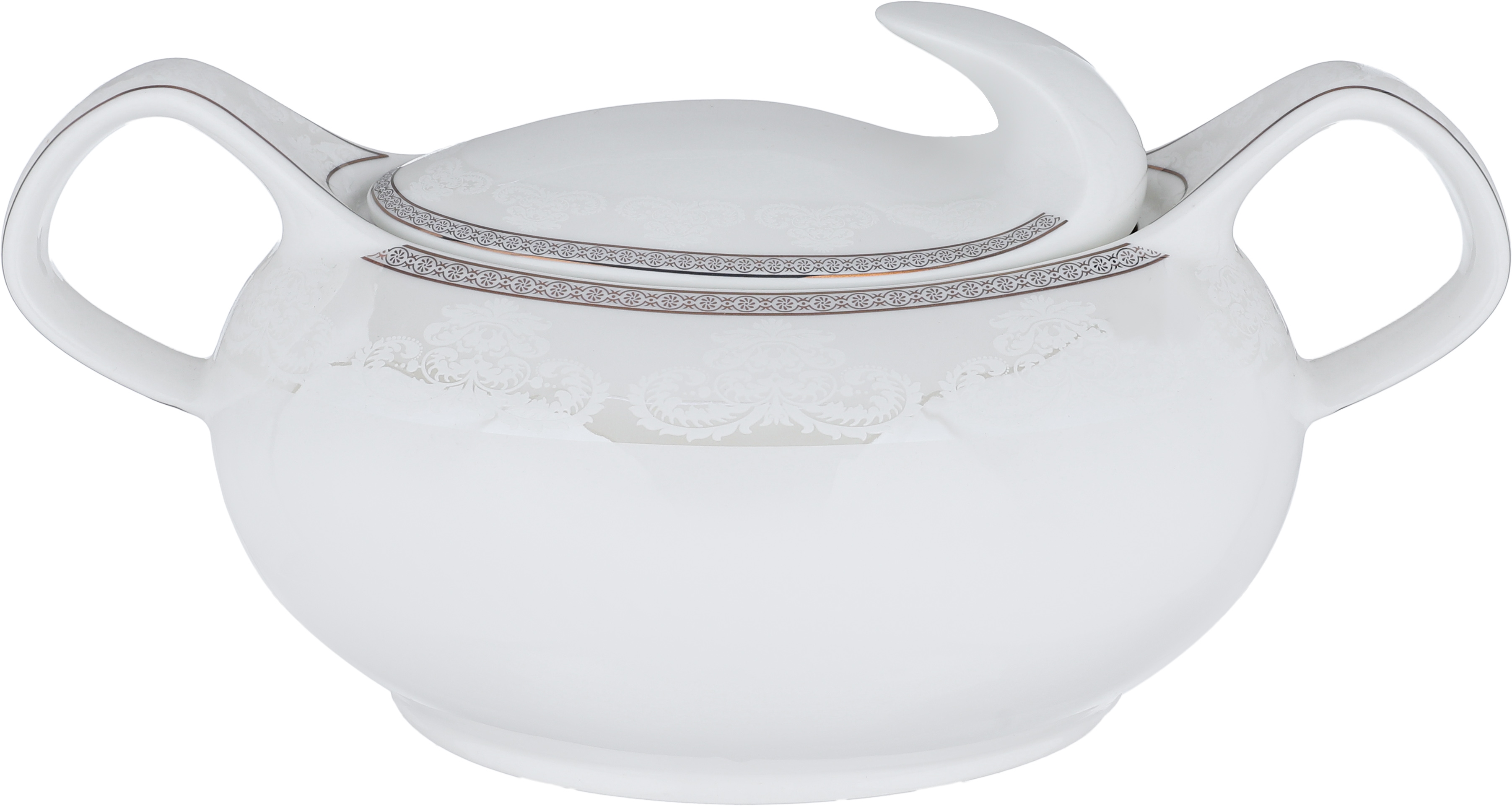 Dania Porcelain Dining Serving Set, 75 Pieces, Engraved - White product image 2