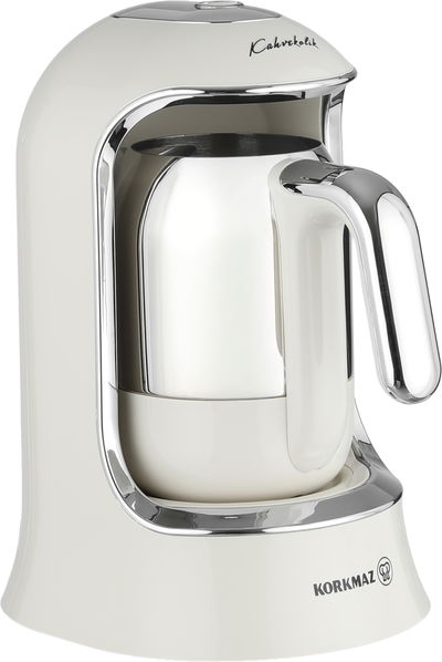 صانعة قهوة تركي كوركماز 400 واط 4 اكواب، ايقاف تلقائي، A860-12 - اوف وايت فضي product image 3