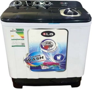 غسالة ملابس كي ال جي، تحميل علوي، 13 كجم، حوضين، KLG-TT15B - ابيض product image
