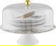 Alsaif Gallery Porcelain Cake Serving Set, 9 Pieces - White Gold product image 1