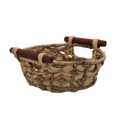 Al Saif Gallery Wicker Serving Basket, Round, Deep - Brown product image 1