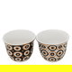 Al Saif Gallery porcelain Arabic coffee cups set, 12 pieces, two patterns, white/black product image 2
