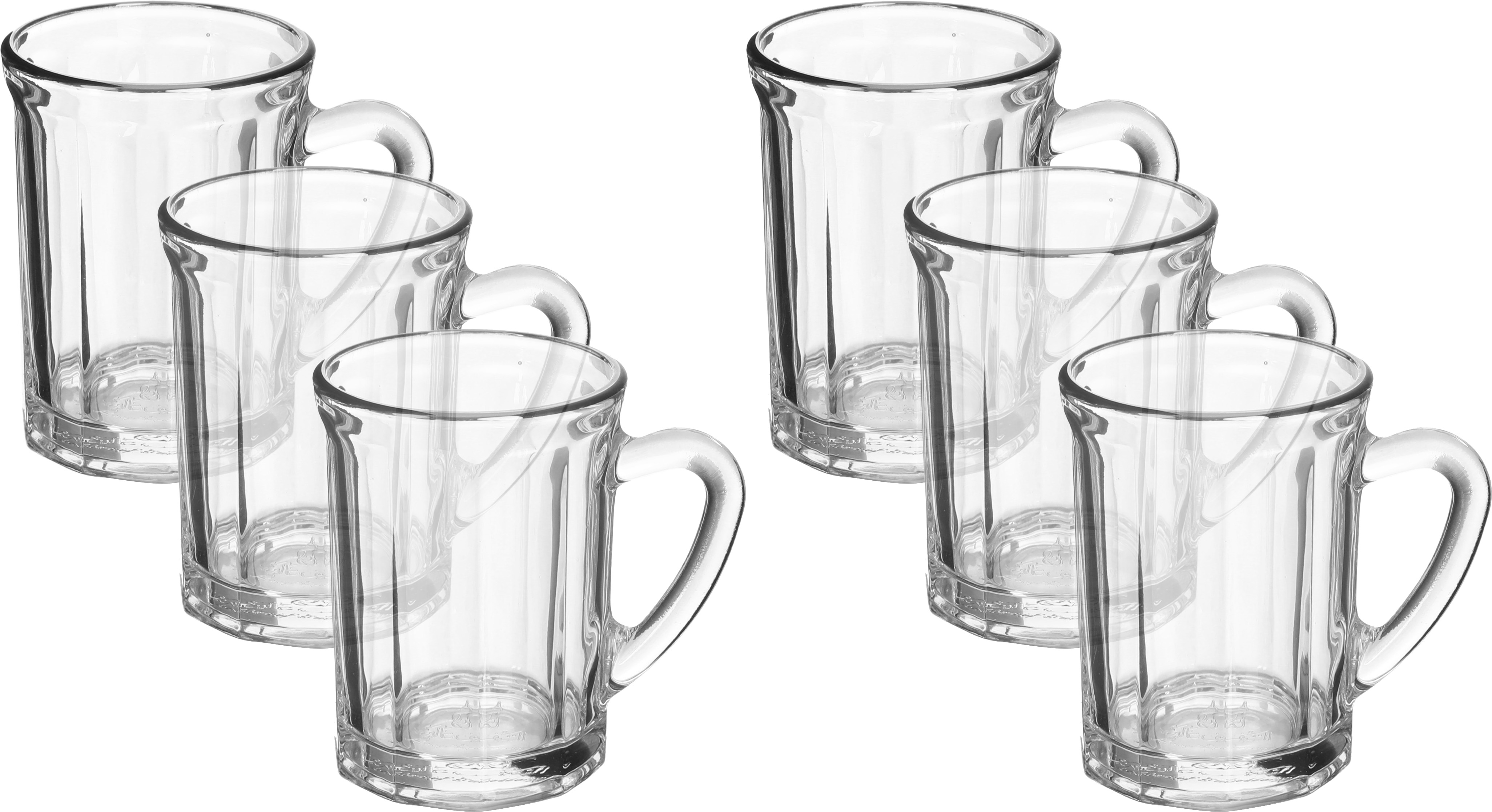 طقم اكواب شاي زجاج السيف غاليري، 6 قطع، 120 مل - شفاف product image