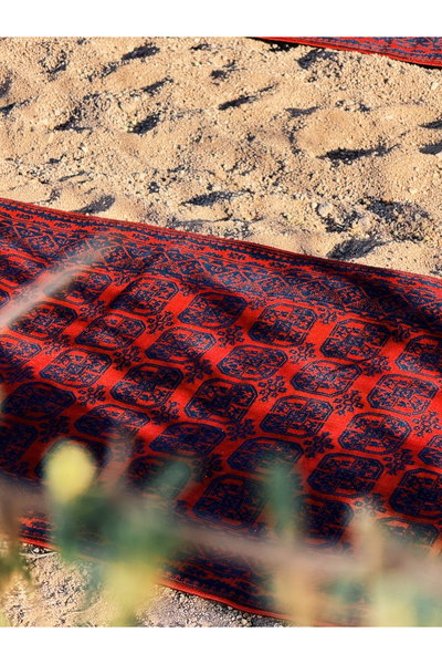 بكج سجادة مع مركى بوليستر سجادتي، 100×300 سم - احمر product image 3