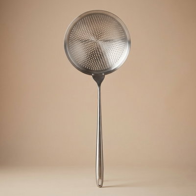 مصفاة طعام ستانلس ستيل صفا، 18x49 سم - فضي product image 1