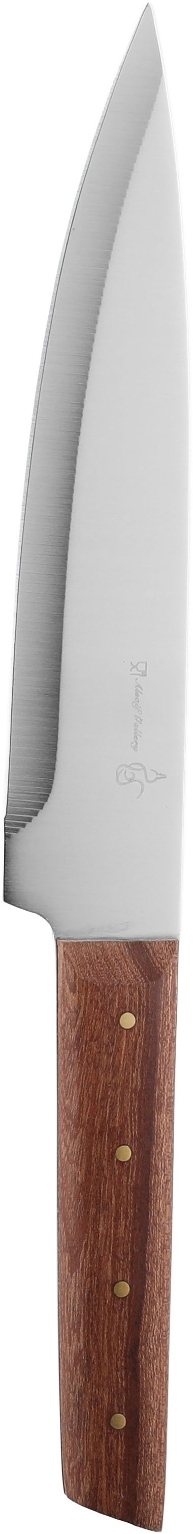 Alsaif Gallery Stainless Steel Kitchen Knife, 8 Inch, Wooden Handle - Dark Wood Silver product image 1