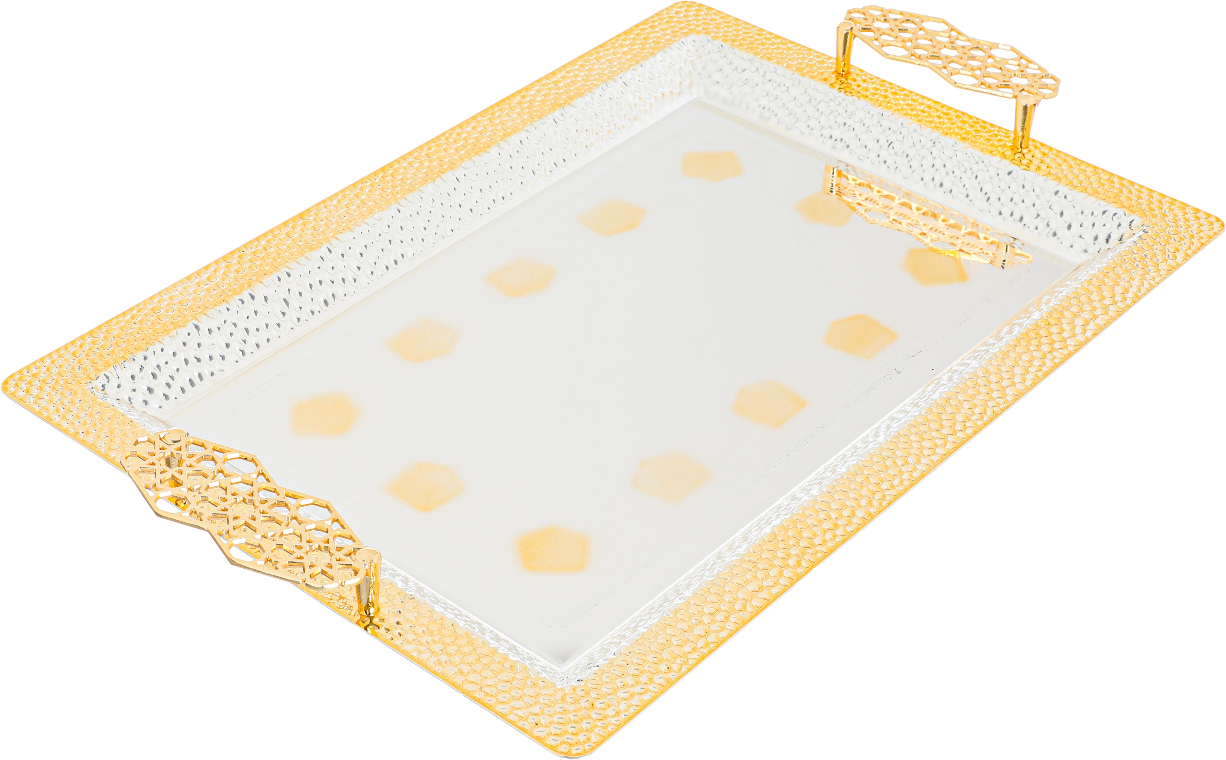 طوفريات استيل السيف غاليري، 3 قطع، مستطيل، منقوش ذهبي - فضي product image 2