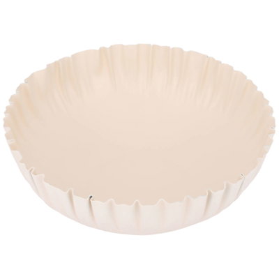 وعاء تقديم حديد مطلي السيف غاليري، 23×23×9 سم، عميق، دائري - بيج فاتح product image 2