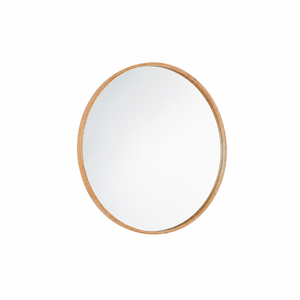 مراية دائرية زجاج، 90×90 سم، اطار معدن - خشبي product image 2
