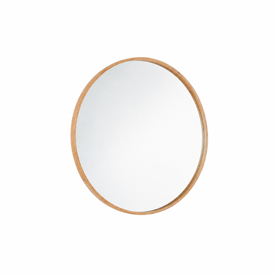 مراية دائرية زجاج، 90×90 سم، اطار معدن - خشبي product image 2