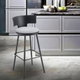 كرسي بار مودرن معدن، 95×40×40 سم، قاعدة قماش - اسود ابيض product image 1
