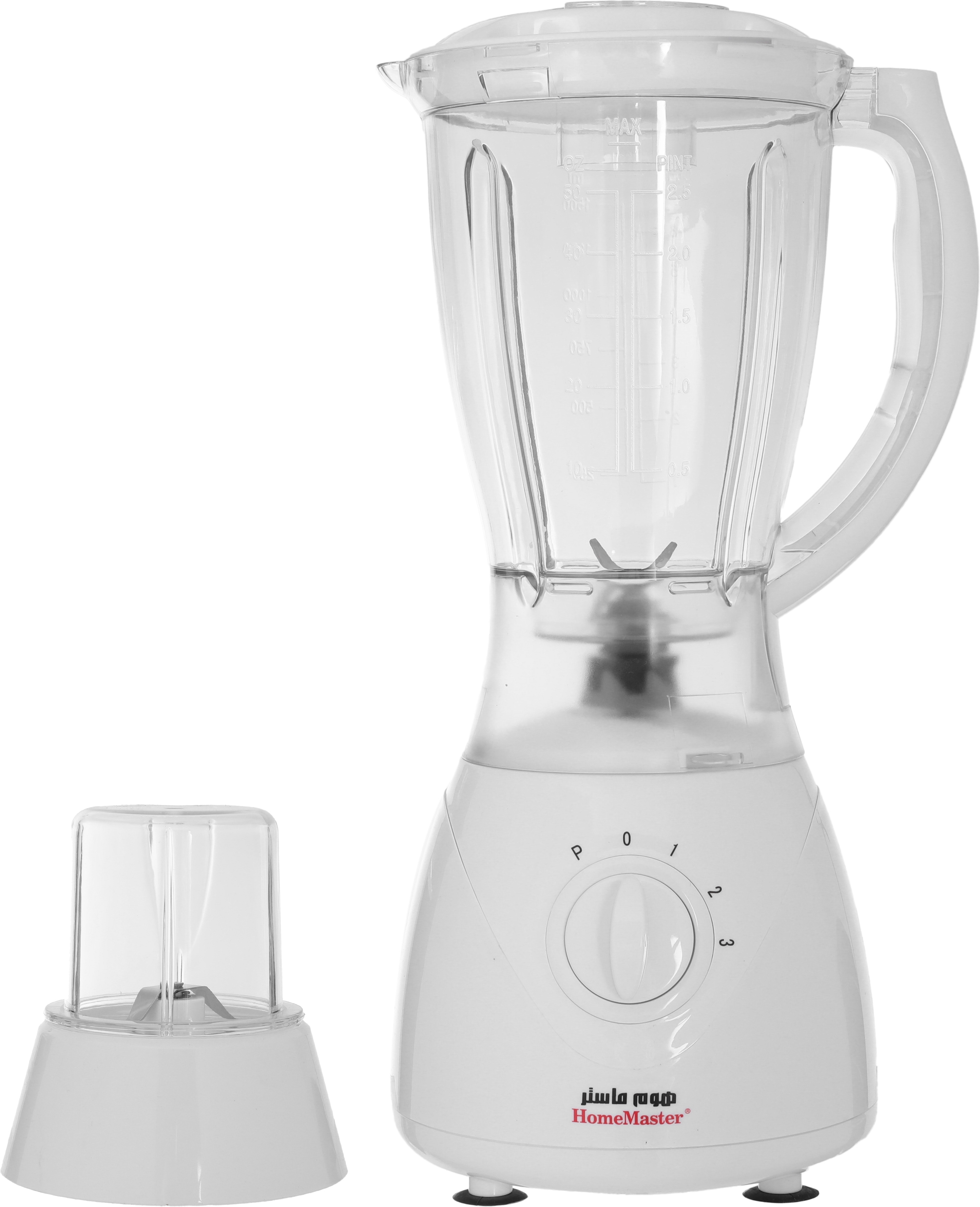 Home Master Hm-434 Electric Blender With Grinder, 1.5L, 350W, 3 Speeds - White product image