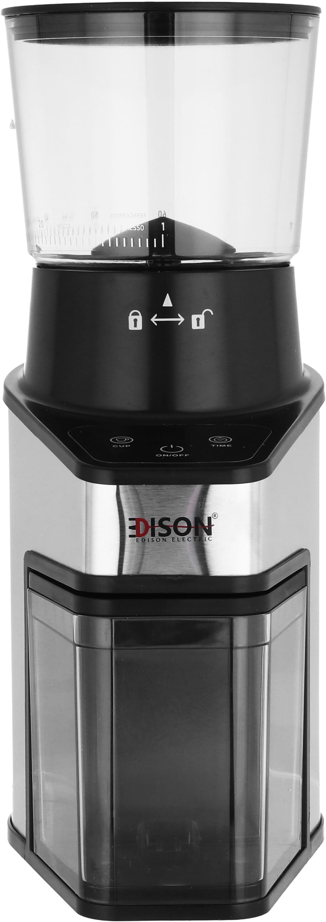 Edison CG-001 Coffee Grinder, 150 Watt, 250 grams - Silver Black product image