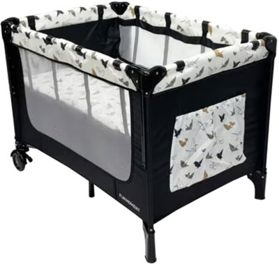 سرير اطفال فان مومنت، 100×70 سم، قابل الطي - اسود product image 1