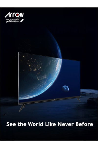 ARRQW RO-32LP 32-inch Frameless LED HD Standard TV with Wall Mount - Black product image 2