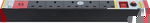 Safix Power Strip, USB, 5 Ports, 5 Yards, 4.5m Cord Length - Black/Red product image 1
