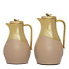 Al Saif Gallery thermos set, 0.5/1 liter, glass inner container, plastic outer shell - light brown product image 1
