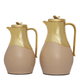 Al Saif Gallery thermos set, 0.5/1 liter, glass inner container, plastic outer shell - light brown product image 1
