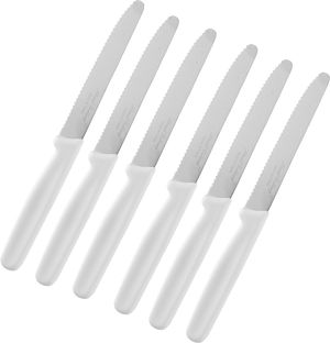 طقم سكاكين استيل السيف غاليري، 6 قطع، 4 بوصة - ابيض product image