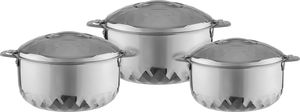 Al Saif Gallery steel container set, (2.5+3.5+5) litres, 3 pieces - silver product image