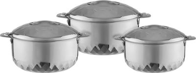 طقم حافظات استيل السيف غاليري، 3 قطع - فضي product image 1