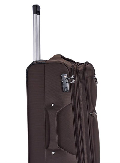 طقم شنط سفر قماش ليمرا، 3 مقاسات، 4 عجلات، حركة بزاوية 360 درجة، LMA-1003-4 - بني product image 5