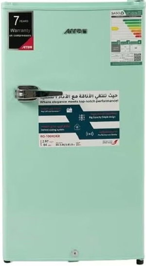 ثلاجة ميني بار ديفروست ارو، 84 لتر، 3 قدم، باب واحد، 3 ارفف، RO-100RDKR-Green - اخضر product image
