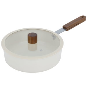 كسرولة سيراميك تورنادو، 24 سم، يد خشب - بيج product image 2