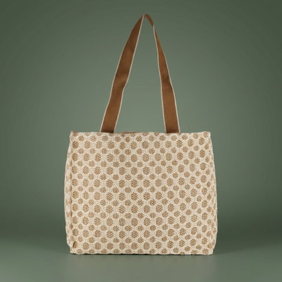 شنطة ترامس قماش السيف غاليري، 37x14x31 سم - كريمي بني product image 1